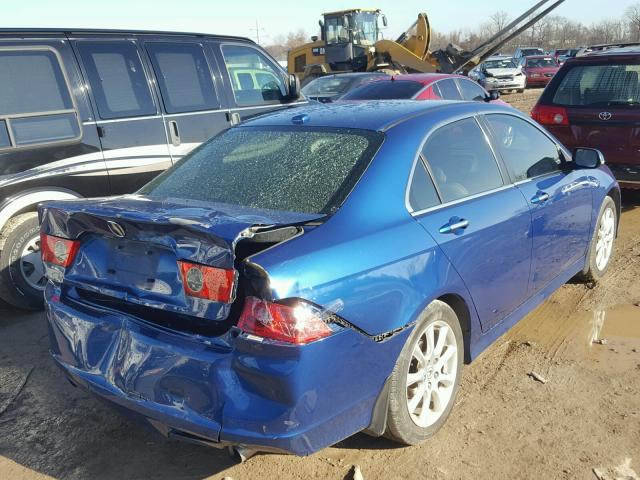 JH4CL96897C009521 - 2007 ACURA TSX BLUE photo 4