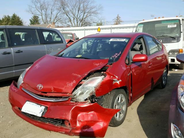 JTDKB20U697843030 - 2009 TOYOTA PRIUS RED photo 2