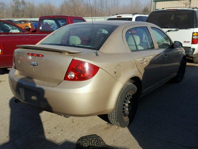 1G1AK55F477260484 - 2007 CHEVROLET COBALT LS GOLD photo 4