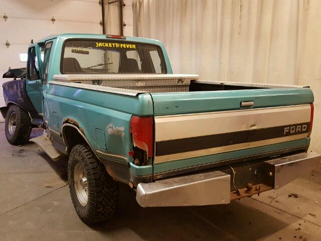 1FTEX14N8SKA99705 - 1995 FORD F150 GREEN photo 3