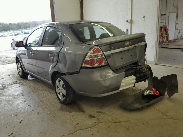 KL1TD5DE6BB129623 - 2011 CHEVROLET AVEO LS GRAY photo 3