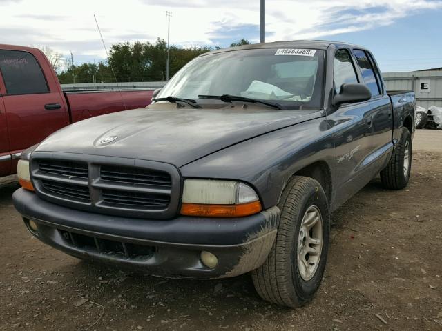 1B7HL2AX61S344102 - 2001 DODGE DAKOTA QUA BLACK photo 2