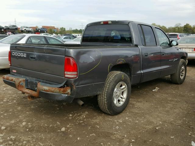 1B7HL2AX61S344102 - 2001 DODGE DAKOTA QUA BLACK photo 4