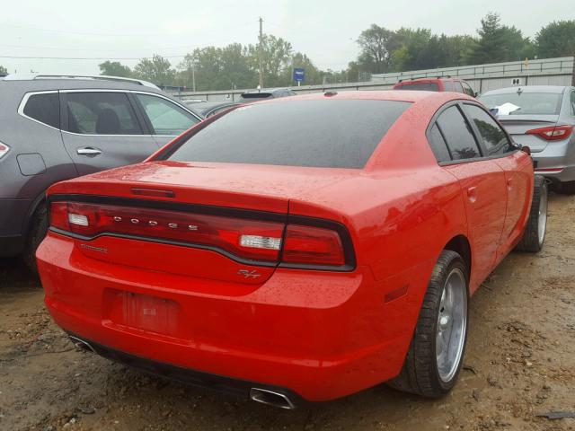 2C3CDXCT0EH190583 - 2014 DODGE CHARGER R/ RED photo 4