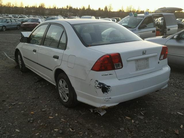 2HGES16364H603318 - 2004 HONDA CIVIC DX V WHITE photo 3