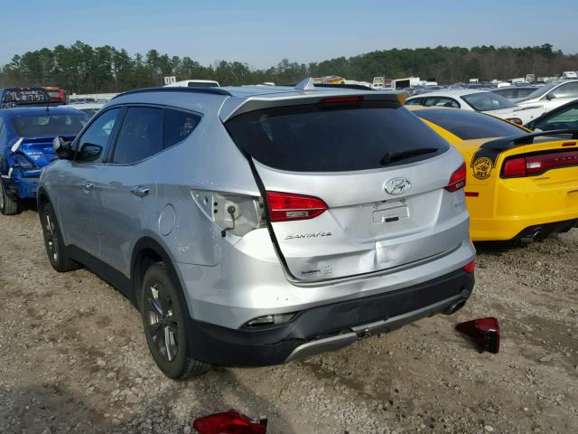 5XYZU3LB0FG265563 - 2015 HYUNDAI SANTA FE S SILVER photo 3