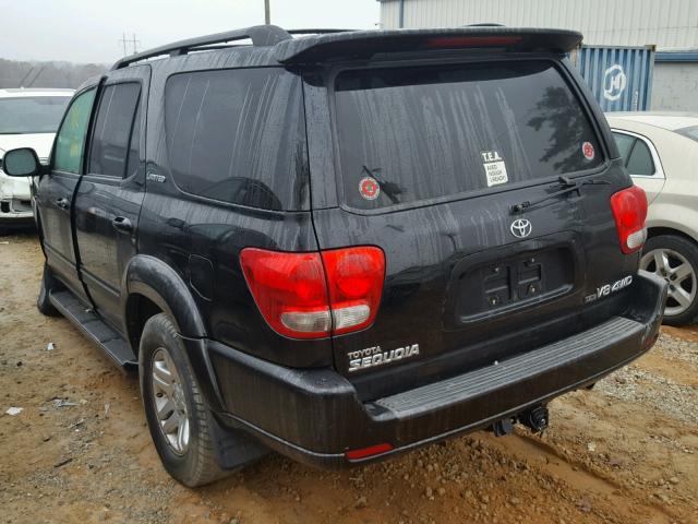 5TDBT48A96S276199 - 2006 TOYOTA SEQUOIA LI BLACK photo 3