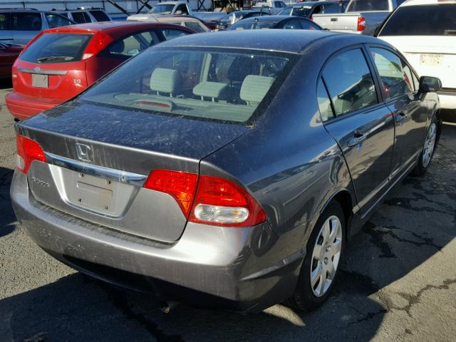 19XFA16549E048766 - 2009 HONDA CIVIC LX GRAY photo 4