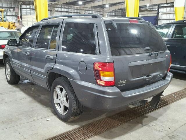 1J4GW58N94C349425 - 2004 JEEP GRAND CHER GRAY photo 3