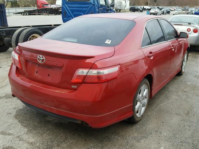 4T1BE46K19U377934 - 2009 TOYOTA CAMRY BASE RED photo 4