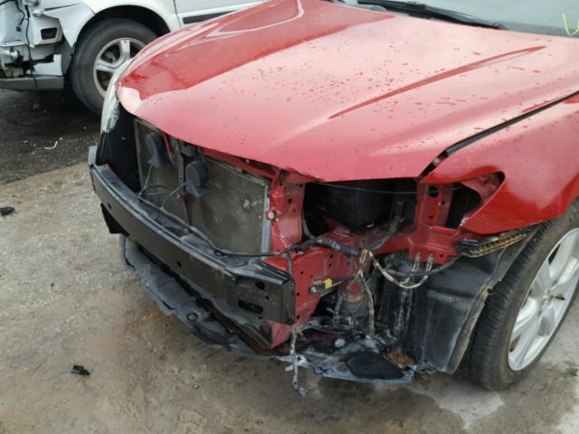 4T1BE46K19U377934 - 2009 TOYOTA CAMRY BASE RED photo 9