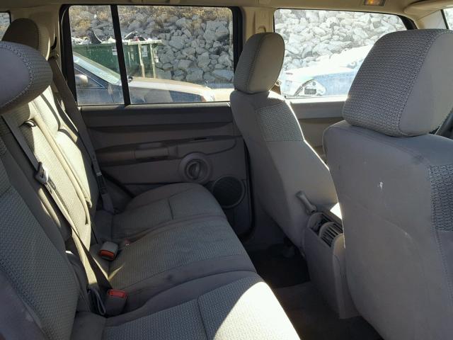 1J8HG48K76C188222 - 2006 JEEP COMMANDER ოქროსფერი ფოტო 6