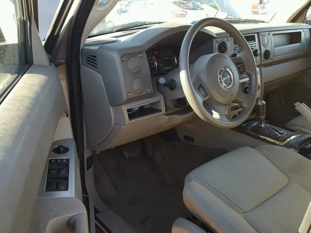 1J8HG48K76C188222 - 2006 JEEP COMMANDER ოქროსფერი ფოტო 9