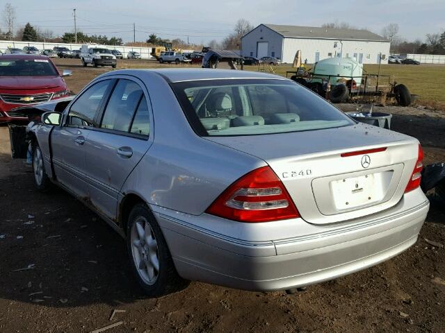 WDBRF61J83A474209 - 2003 MERCEDES-BENZ C 240 SILVER photo 3