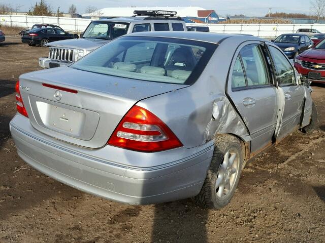 WDBRF61J83A474209 - 2003 MERCEDES-BENZ C 240 SILVER photo 4