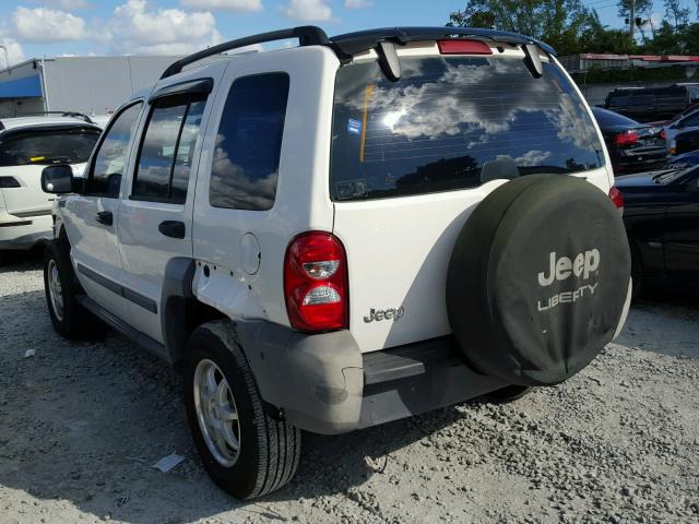 1J4GK48K05W620562 - 2005 JEEP LIBERTY SP WHITE photo 3