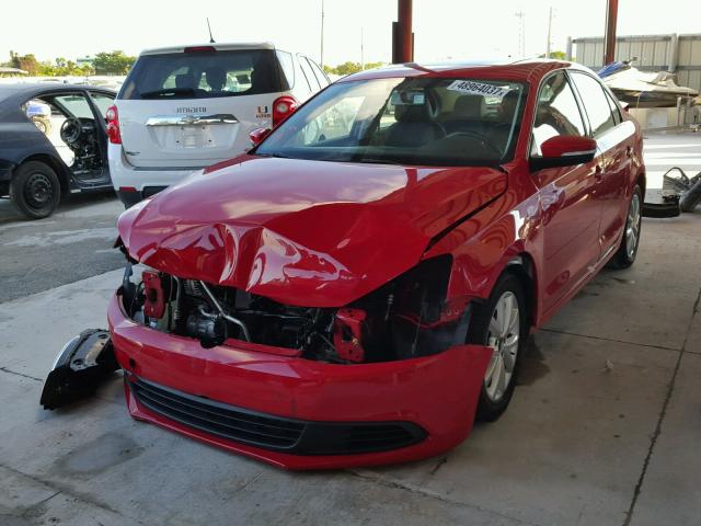 3VWDX7AJ7CM362046 - 2012 VOLKSWAGEN JETTA SE 红色 照片 2