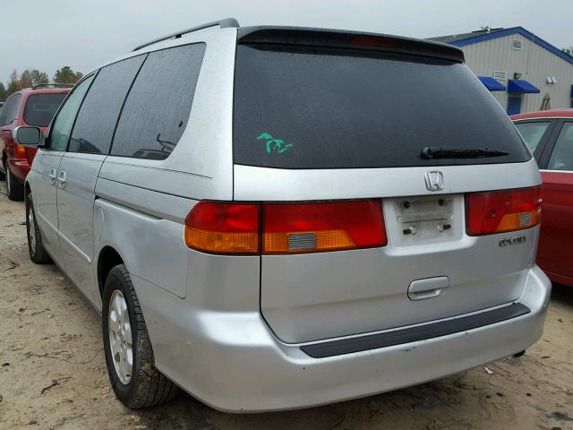 5FNRL18022B051478 - 2002 HONDA ODYSSEY EX SILVER photo 3