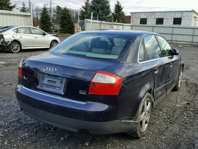 WAULT68E53A143237 - 2003 AUDI A4 3.0 QUA BLUE photo 4