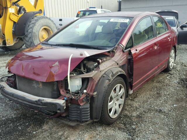 1HGFA16586L090801 - 2006 HONDA CIVIC LX RED photo 2