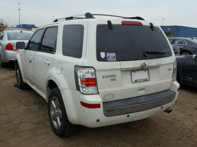 4M2CU97G09KJ23916 - 2009 MERCURY MARINER PR WHITE photo 3