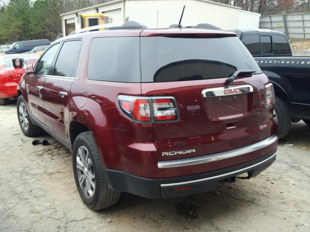 1GKKRRKD9GJ123582 - 2016 GMC ACADIA SLT RED photo 3