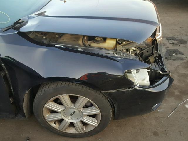 3LNHM26T08R645064 - 2008 LINCOLN MKZ შავი ფოტო 9