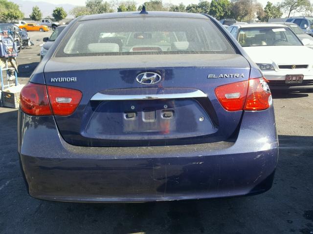 KMHDU4AD4AU839671 - 2010 HYUNDAI ELANTRA BL BLUE photo 9