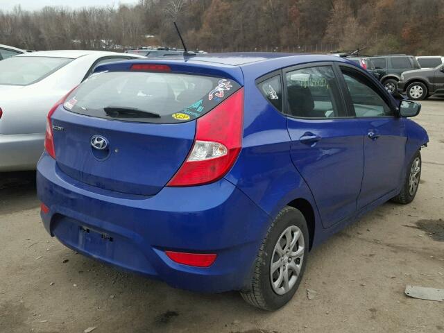 KMHCT5AE5DU128871 - 2013 HYUNDAI ACCENT GLS BLUE photo 4