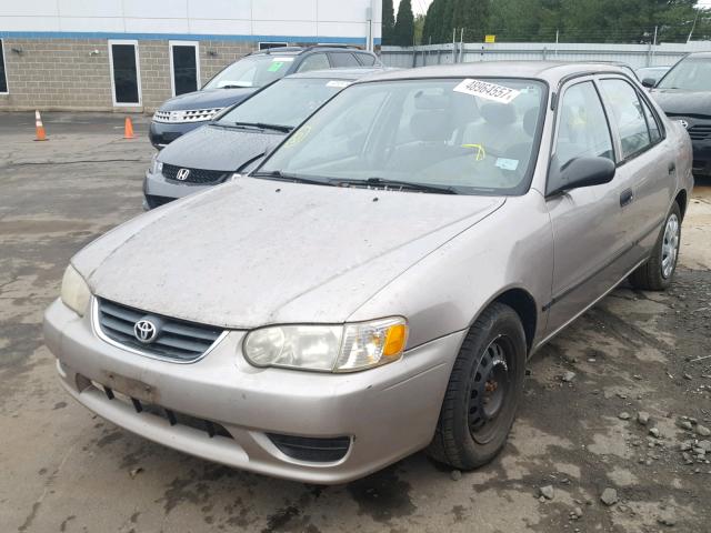 2T1BR12E51C431678 - 2001 TOYOTA COROLLA CE TAN photo 2