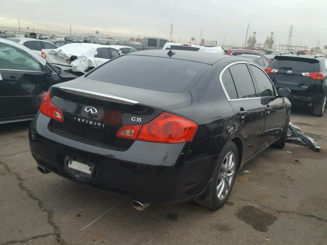 JNKBV61E38M226401 - 2008 INFINITI G35 BLACK photo 4