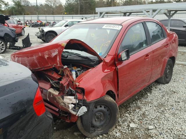 KL1TD5DE9BB250310 - 2011 CHEVROLET AVEO LS RED photo 9