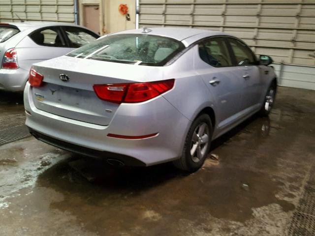 5XXGM4A78EG328827 - 2014 KIA OPTIMA LX SILVER photo 4