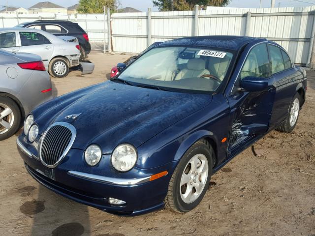 SAJDA01N51FM01455 - 2001 JAGUAR S-TYPE BLUE photo 2