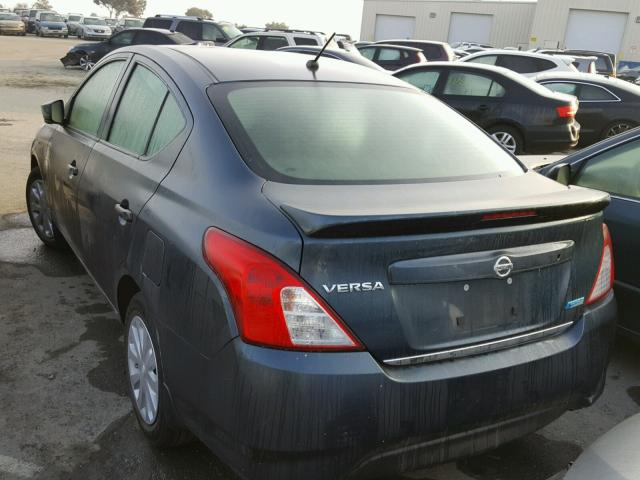 3N1CN7AP7GL844314 - 2016 NISSAN VERSA S GRAY photo 3