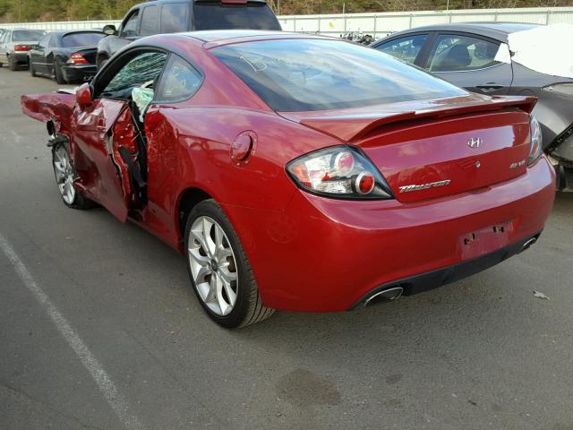 KMHHN66F98U283565 - 2008 HYUNDAI TIBURON GT RED photo 3