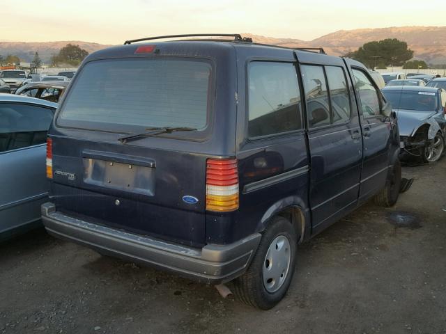 1FMCA11UXSZC17986 - 1995 FORD AEROSTAR BLUE photo 4