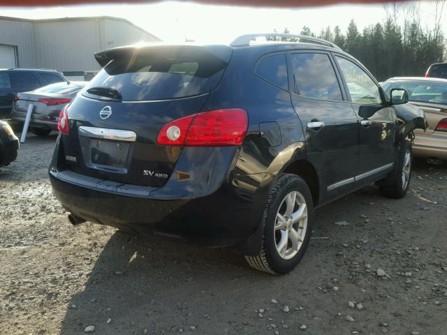 JN8AS5MV4BW679700 - 2011 NISSAN ROGUE S BLACK photo 4