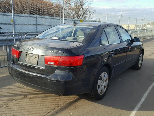 5NPET46C99H478844 - 2009 HYUNDAI SONATA GLS BLACK photo 4