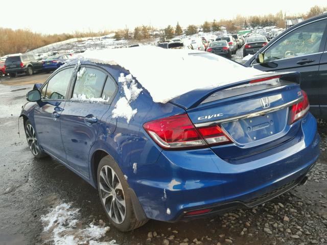 2HGFB6E5XDH700400 - 2013 HONDA CIVIC SI BLUE photo 3