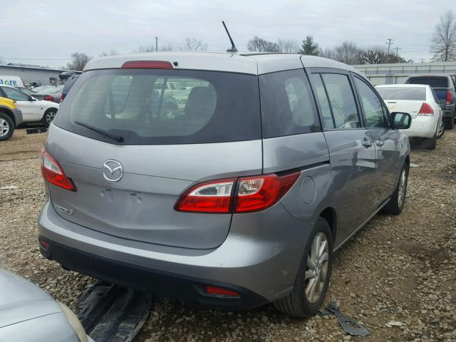 JM1CW2BL3C0105487 - 2012 MAZDA 5 SILVER photo 4