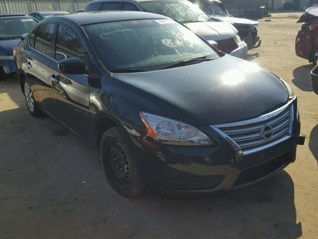 3N1AB7AP3EY257317 - 2014 NISSAN SENTRA S BLACK photo 1