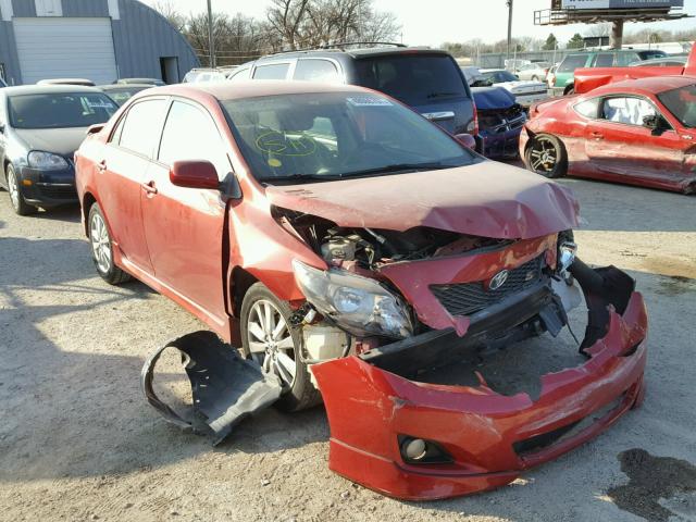 1NXBU40E99Z105508 - 2009 TOYOTA COROLLA BA RED photo 1