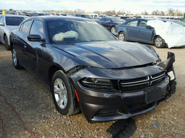 2C3CDXBG3FH751672 - 2015 DODGE CHARGER SE GRAY photo 1