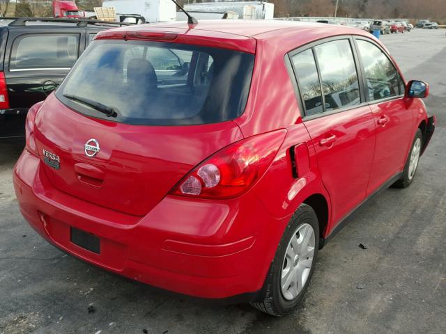 3N1BC1CPXCK221720 - 2012 NISSAN VERSA S RED photo 4