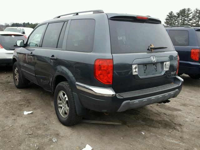 2HKYF18543H576267 - 2003 HONDA PILOT EXL GRAY photo 3