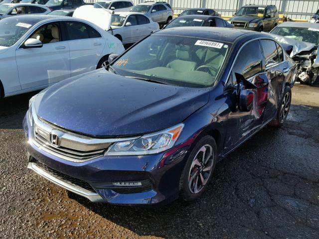 1HGCR3F86HA028264 - 2017 HONDA ACCORD EXL BLUE photo 2