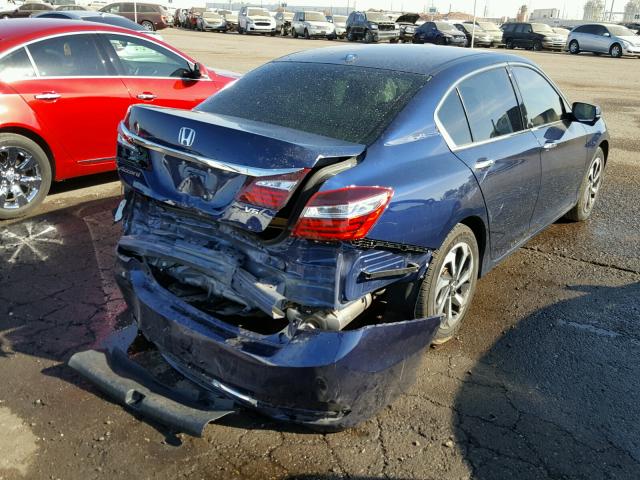 1HGCR3F86HA028264 - 2017 HONDA ACCORD EXL BLUE photo 4