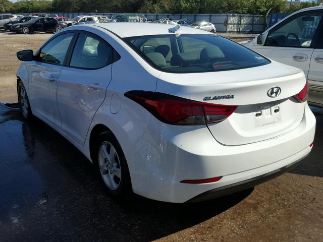 5NPDH4AE7FH620562 - 2015 HYUNDAI ELANTRA SE WHITE photo 3