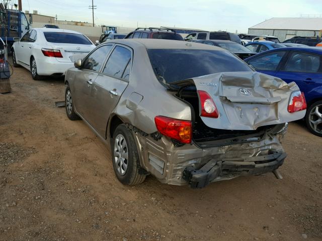 1NXBU4EE7AZ313657 - 2010 TOYOTA COROLLA BA GOLD photo 3